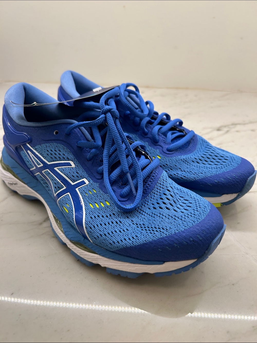 Asics Blue Athletic Running Shoes with White Accents
